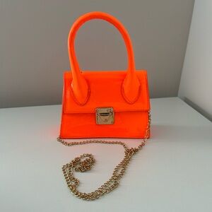 Orange mini purse